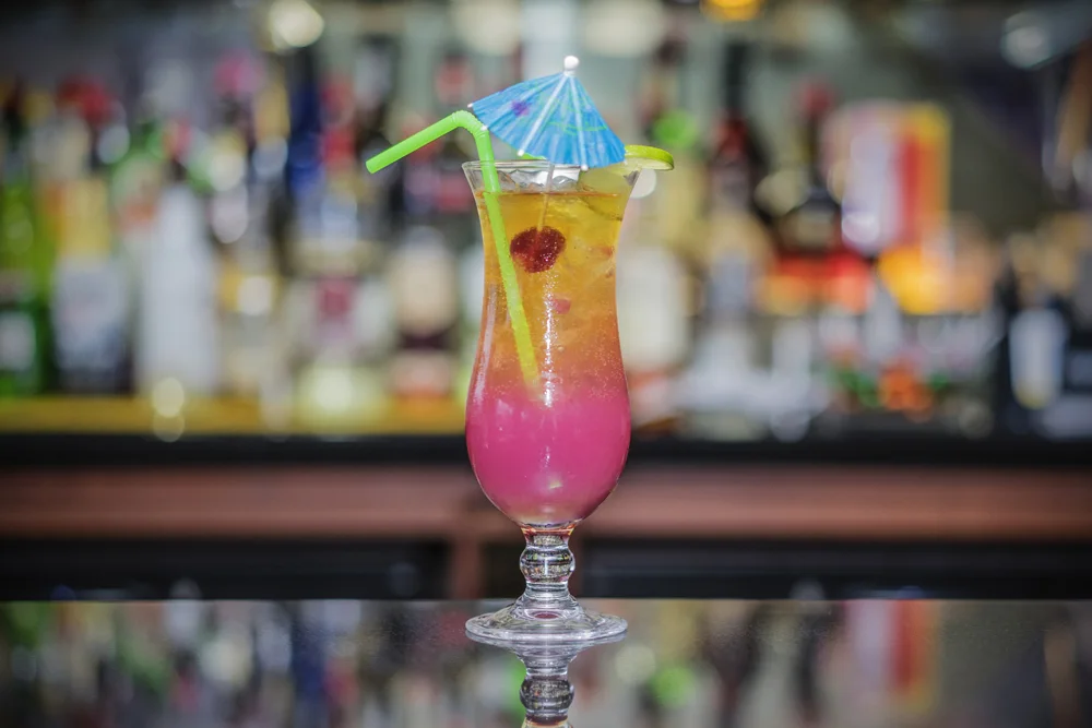 Colourful cocktail at the Bombay 8 bar