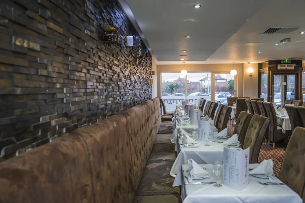 The contemporary Bombay 8 restaurant interior
